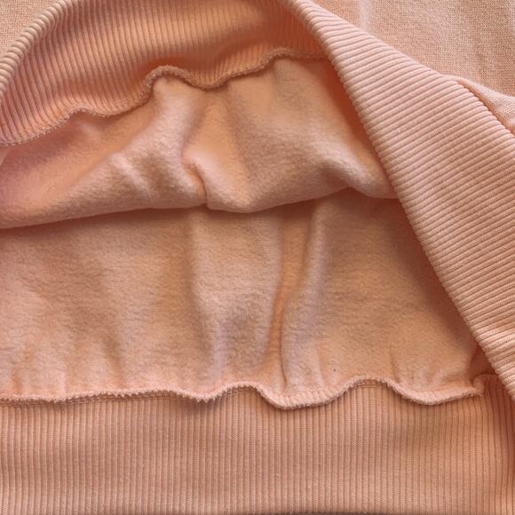 VTG 80s Fashion Force Pink Mock Turtle Neck Sweatshirt White Bears Bows Size S - Picture 7 of 10